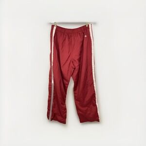 Vtg Champion Warm-Up Pants Red/ White Striped Full Snap Breakaway Men's XL